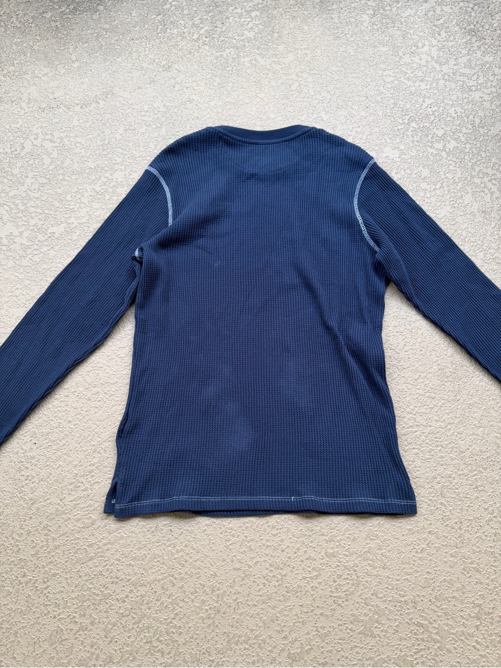 Vans Men's Navy Waffle Crewneck Sweater with Contrast Stitch - Picture 5 of 5